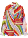 Pucci Iride-print Cotton Shirt In Red