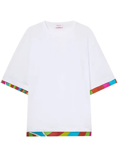 Pucci Iride-print Cotton T-shirt In White
