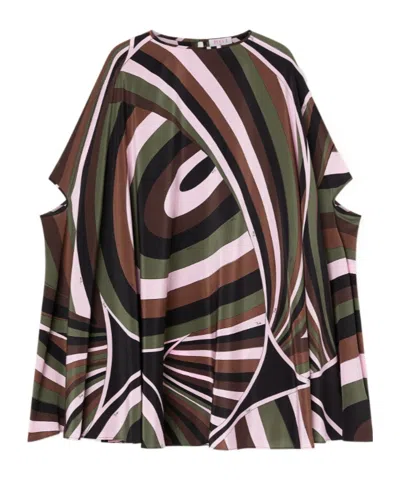 Pucci Iride Print Crepe De Chine Kaftan In Multi