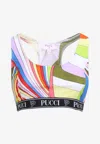 Pucci Multicolor Racerback Top With Signature Pattern In Multicolor