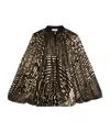 Pucci Iride Print Embroidered Tulle Blouse In Black