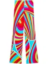 Pucci Iride-print Flared Trousers In Pink