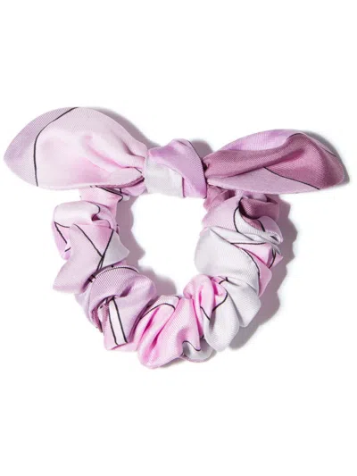 Pucci Iride-print Hair Tie In Pink