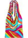 Pucci Iride-print Halterneck Top In Pink