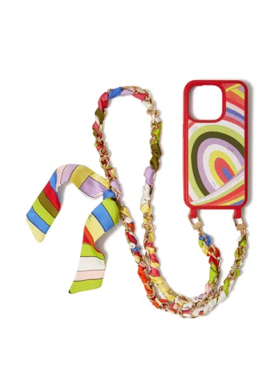 Pucci Iride-print Iphone 15 Pro In Red
