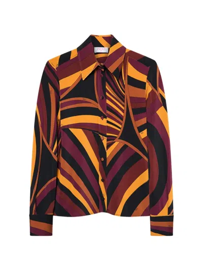 Pucci Iride Print Jersey Shirt In Blue