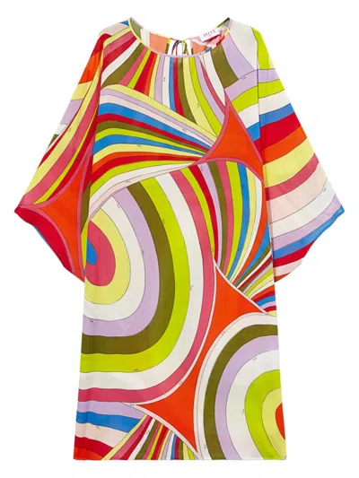 Pucci Iride-print Kaftan In Red