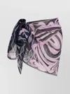 Pucci Iride Print Lightweight Sheer Pareo In Purple
