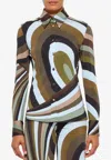 Pucci Iride Print Long-sleeved Shirt In Multi