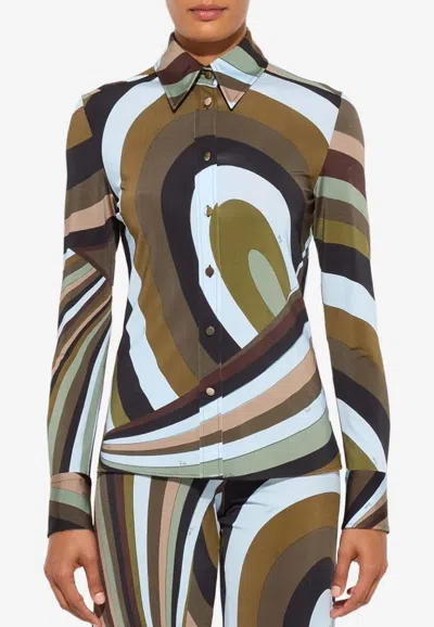 PUCCI IRIDE PRINT LONG-SLEEVED SHIRT