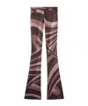 Pucci Printed Stretch-jersey Flared Pants In Multi
