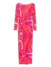 Pucci Marmo Printed Mesh Maxi Dress