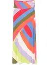Pucci Jersey Satin Skirt In Purple