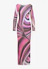 Pucci Iride-print Tulle Dress In Multicolor