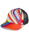 Pucci Iride-print Mesh Cap In Red