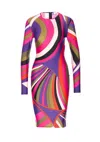 Pucci Iride Print Midi Dress In Multi