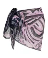 Pucci Iride Print Lightweight Sheer Pareo In Black