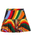 Pucci Iride-print Pleated Skirt In Multicolour