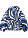 Pucci Iride-print Puffer Jacket In Blue