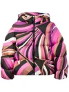 Pucci Iride-print Puffer Jacket In Pink