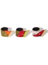 Pucci Iride-print Ring Set In Green