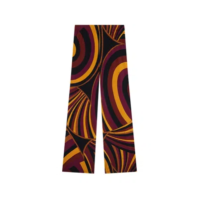 Pucci Iride Print Satin Jersey Pants In Black