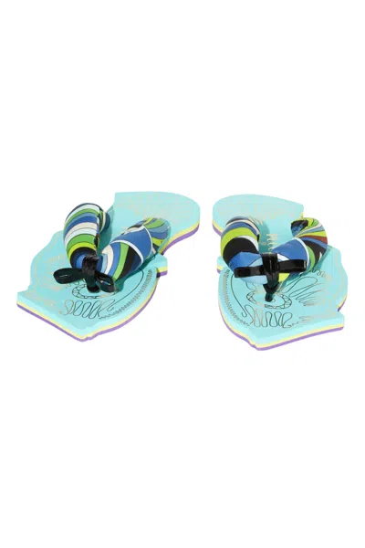 PUCCI IRIDE PRINT SCUBA SANDALS