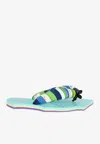 Pucci Iride Print Scuba Sandals In Blue