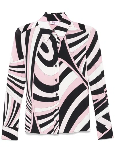 Pucci Iride-print Shirt In Pink