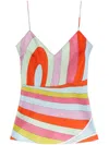 Pucci Printed Silk-satin Twill Camisole In Multi