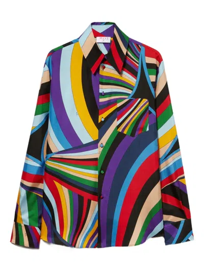 Pucci Iride-print Silk Shirt