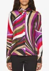 Pucci Fuchsia Multicolour Silk Shirt For Women In Multicolor