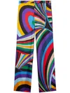 Pucci Iride-print Silk Trousers In Black