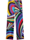 Pucci Iride-print Silk Trousers In Multi