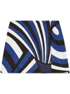 Pucci Iride-print Silk Skirt In Blue