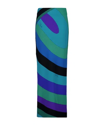 Pucci Iride-print Skirt In Multi