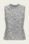 Pucci Iride-print Sleeveless T-shirt In Argento In Gray