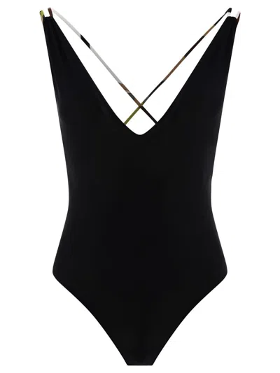 Pucci Iride-print Swimsuit In Black