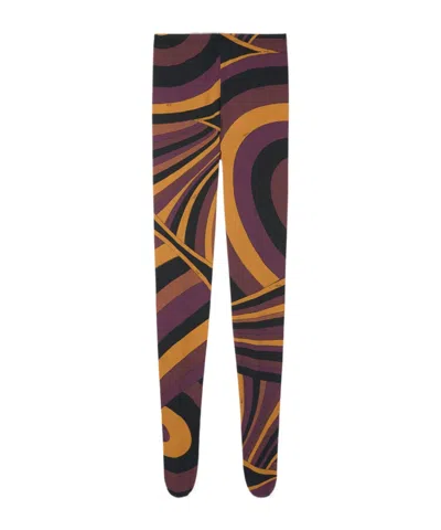 Pucci Iride Print Tights In Multi