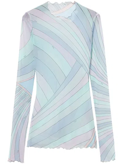 Pucci Iride-print Top In Pink