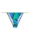 Pucci Iride-print Triangle Bikini Bottom In Green