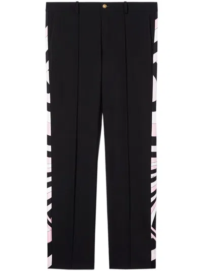 Pucci Iride-print Trousers In Black