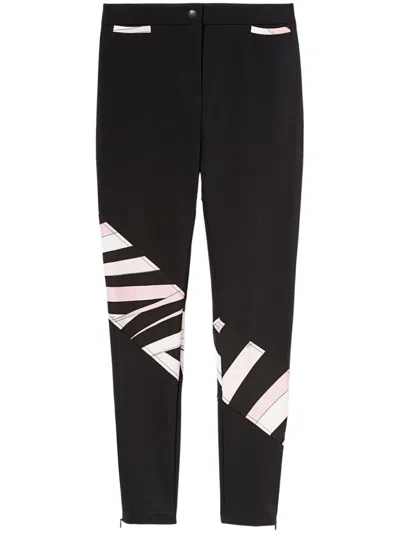 Pucci Iride-print Trousers In Black