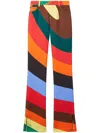 Pucci Iride-print Trousers In Orange