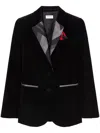Pucci Iride-print Velvet Blazer In Black
