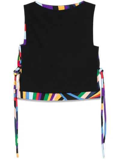 Pucci Iride-print Vest In Black