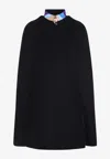 PUCCI IRIDE PRINT WOOL CAPE