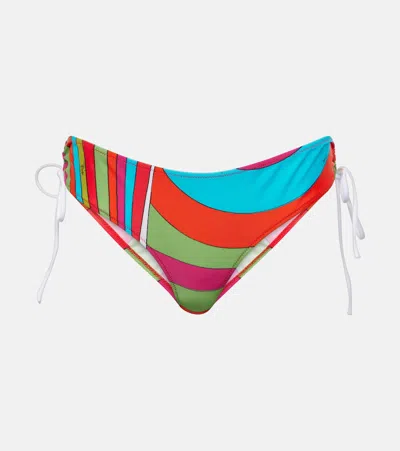 Pucci Iride Printed Bikini Bottoms In Multicolor