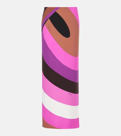 PUCCI IRIDE PRINTED MAXI SKIRT 