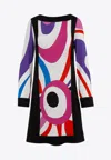 Pucci White And Red Pattern Mini Dress In Multicolor